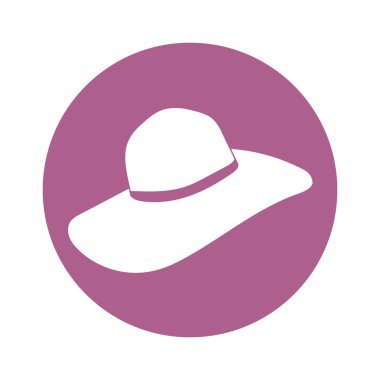 Yaz simgesi. Güneş şapkası. Vektör çizim.