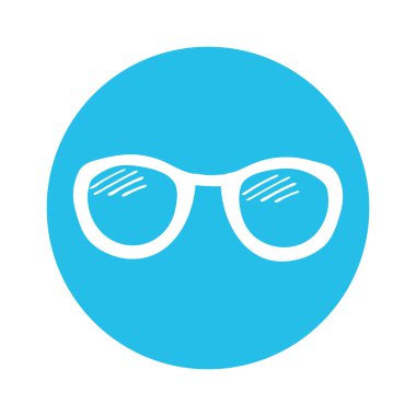 Yaz simgesi. Güneş gözlüğü. Vektör çizim.