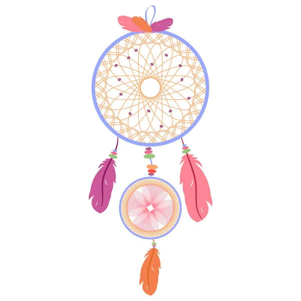 Dream catcher. Native poster. Dromen op. — Stockvector