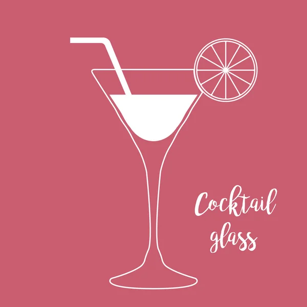 Ikonen för cocktailglas. — Stock vektor