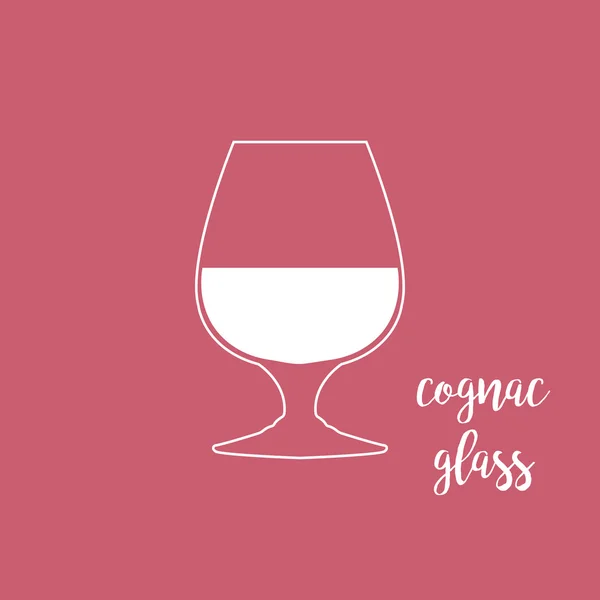 Cognac glass icon — Stock Vector