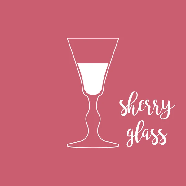 Sherry glas ikon. — Stock vektor