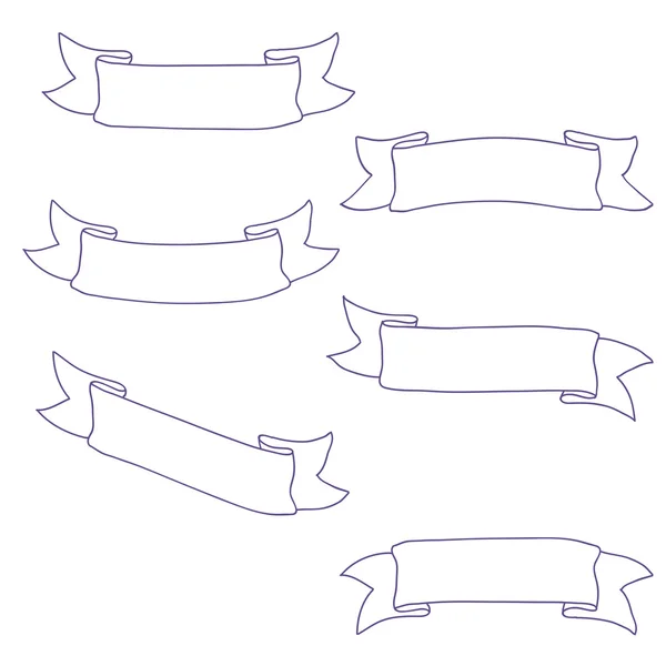 Set of Blank Ribbons — Stock Vector