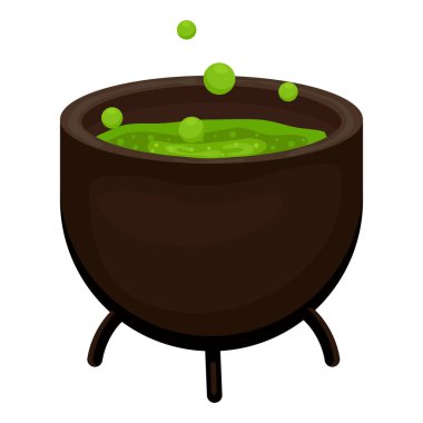  Düz stil iksiri ile cadılar kazan izole