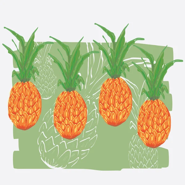 Ananas — Image vectorielle