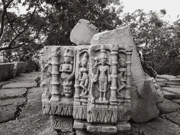 Hermoso Interior Del Templo Bamuni Colina Tezpur India Templos Antiguos — Foto de Stock