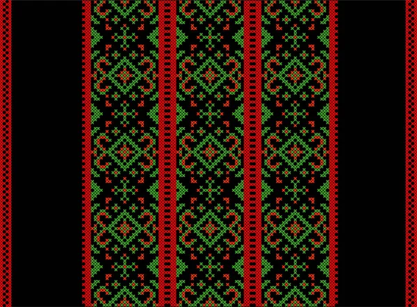 アッサム ガモサやムーガ シルクなどの伝統的なドレスのテキスタイルデザインに使用されるインド北東部の部族模様 アッサム柄 ウクライナ模様やロシア模様に似たもの — ストックベクタ