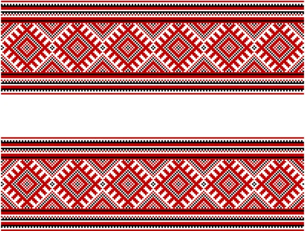 印度东北部的部落图案 Assamese图案 用于棉纱或其他传统服装的纺织品设计 类似于乌克兰语图案或俄罗斯图案 — 图库矢量图片