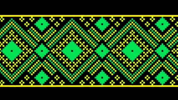 Tribal Pattern Assamese Pattern Northeast India Which Used Textile Design — Stock Video