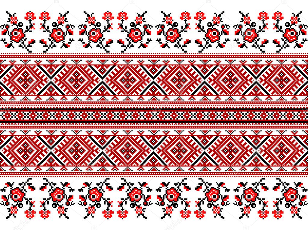 tribal pattern ( assamese pattern ) of northeast india which is used for textile design in assam gamosa , muga silk or other treditional dress.similar to ukrainian pattern or russian pattern.