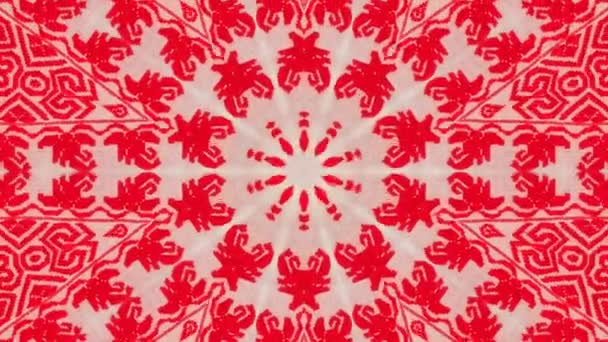 Tribal Pattern Ukrainian Pattern Cloth Design Waving Geometric Seamless Loop — Video Stock