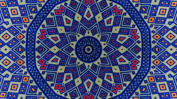 Tribal Pattern Ukrainian Pattern Cloth Design Waving Geometric Seamless Loop — Wideo stockowe