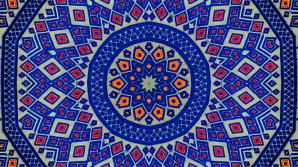 Tribal Pattern Ukrainian Pattern Cloth Design Waving Geometric Seamless Loop — Stok video