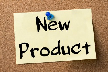 Yeni ürün - yapışkanlı etiket bulletin board tutturulmuş.