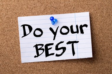 Elinden geleni yap - kalçası not kağıdı bulletin board tutturulmuş