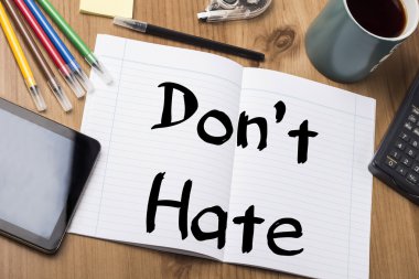 Nefret - not defteri ile metin