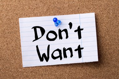 Değil mi - kalçası not kağıdı bulletin board tutturulmuş