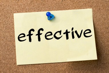 etkili - yapışkanlı etiket bulletin board tutturulmuş