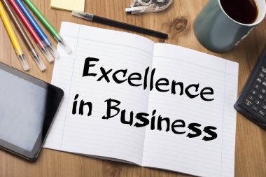 İş - not defteri metin ile mükemmelliği