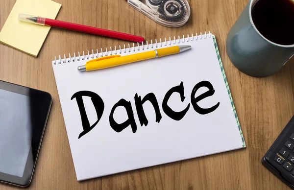 Dança - Almofada de notas com texto — Fotografia de Stock