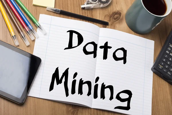 Data Mining - Notizblock mit Text — Stockfoto