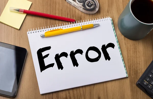 Error - Note Pad With Text — Stock Photo, Image