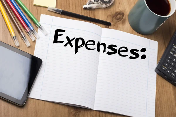 Expenses: - Note Pad With Text — Stock Photo, Image