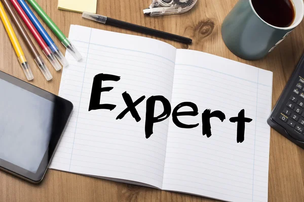 Expert - Note Pad With Text — Stock Photo, Image