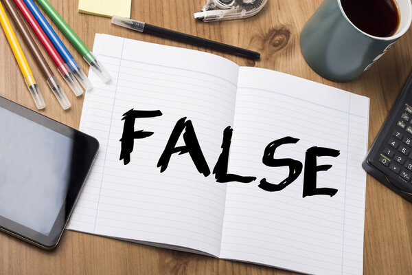 FALSE - Note Pad With Text