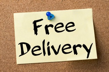 Ücretsiz teslimat - yapışkanlı etiket bulletin board tutturulmuş.