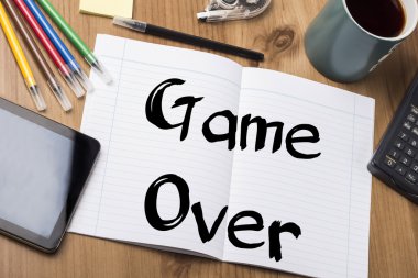 Oyun bitti - Not Defteri ile metin