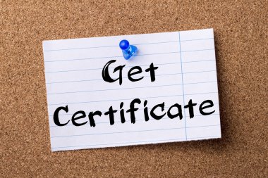 Sertifika - kağıt bulletin board tutturulmuş kalçası not almak