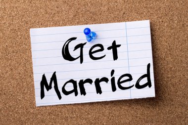 Evlenmek - kağıt bulletin board tutturulmuş Not ağlamış