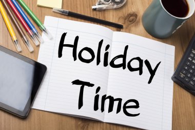 Tatil zamanı - Not Defteri ile metin