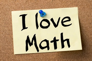 Matematik aşk - yapışkanlı etiket bulletin board tutturulmuş
