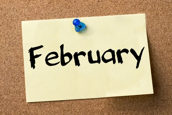2 월-게시판에 고정 하는 접착제 레이블 — 스톡 사진