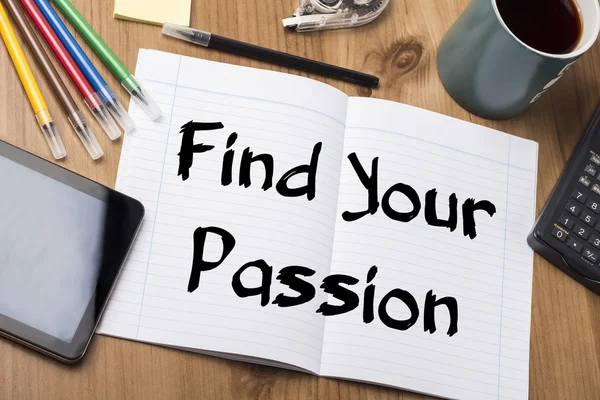 Find Your Passion - Note Pad With Text — Stock Photo, Image