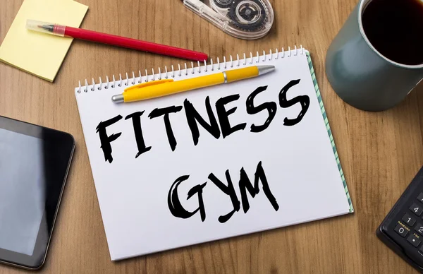 FITNESS GYM - Note Pad with Text — стоковое фото