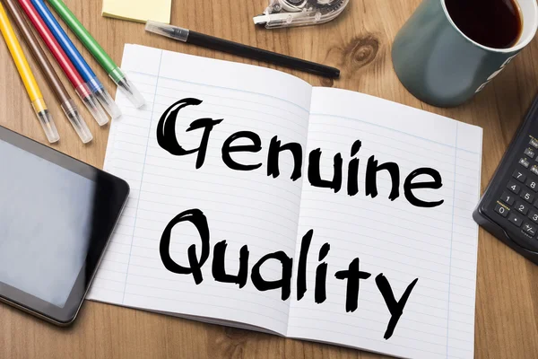 Genuine Quality - Note Pad With Text — Stock Photo, Image