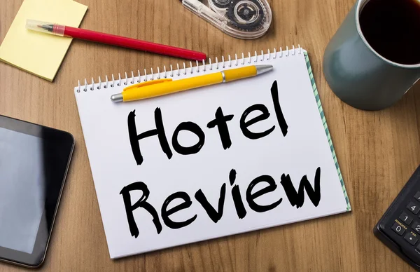 Hotel Review - Note Pad With Text — Stock Photo, Image