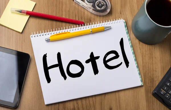 Hotel - notitie Pad met tekst — Stockfoto