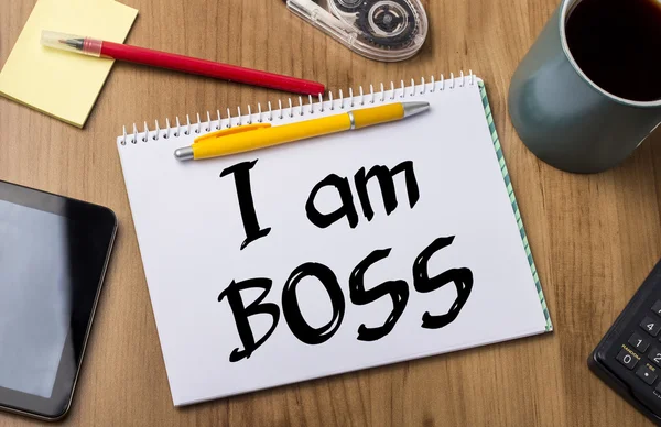 I am BOSS - Note Pad With Text — Stock Photo, Image