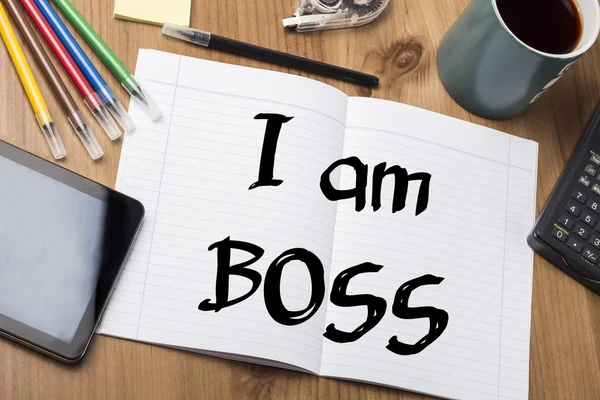 I am BOSS - Note Pad With Text — Stock Photo, Image