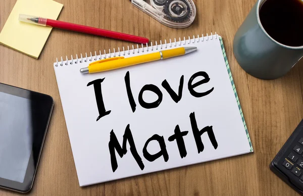I love Matematika - Note Pad With Text — Stok Foto