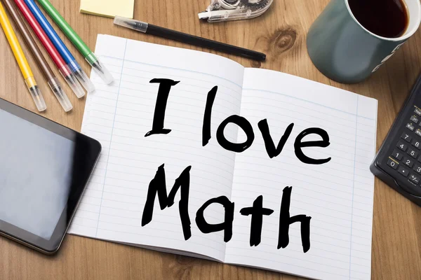 I love Matematika - Note Pad With Text — Stok Foto