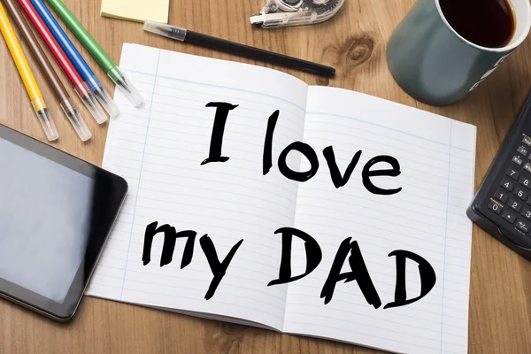 J'aime mon DAD - Note Pad avec du texte — Photo