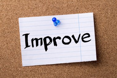 Geliştirmek - kağıt bulletin board tutturulmuş Not ağlamış