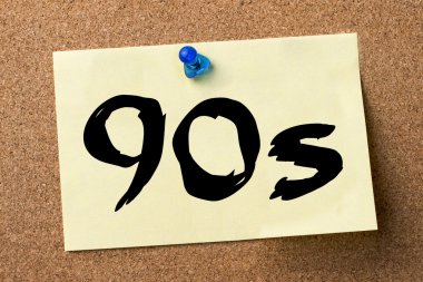 90'lı yılların - yapışkanlı etiket Bulletin board tutturulmuş