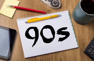 90'lı yılların - metin ile not defteri