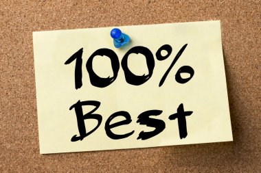 % 100 best - yapışkanlı etiket bulletin board tutturulmuş